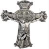Joseph's Studio by Roman, Cross and Crucifix Collection, 10.25"H ST BENEDICT SILVER, Home Dcor, Devout Gift, Prayerful Inspiration (1x6x10) view 1