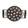 Creative Co-Op Glass vase in Metal Stand with Metal Frog Lid view 4