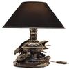 Ebros Climbing Dual Gothic Dragon Lamp Statue Desktop Lighting Decor with Shade 19" H Dungeons and Dragons Medieval Collection Home Accent (Single Dragon) view 1