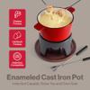 Swissmar Sierra Cast Iron Fondue Set, 1.6 Quart / 1.6 Liter  Perfect for Meat, Cheese, & Chocolate Fondues  Ideal for Family Bonding & Hosting Gifts - 12-Pieces, Cherry Red view 2