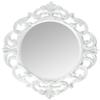 Kole Imports Oval Vintage Wall Mirror, White, 11.5 x 15 Inch view 1