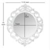 Kole Imports Oval Vintage Wall Mirror, White, 11.5 x 15 Inch view 2