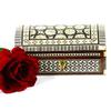 Large Handcrafted Arched Genuine Mother Pearl Decorative Box with Lock (9.5"L x 5.5"W x 5"H) view 2