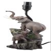 Ebros Gift African Safari Elephant Family Migration Desktop Table Lamp Statue Decor with Shade 19" H Animal Wildlife Elephants Pachyderms Themed Accent Lighting view 4