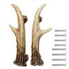 Rivers Edge Products 2-Pack Drawer Pulls, Poly Resin Cabinet Knobs with Screws, Cabinet Handles for Bathroom, Kitchen, or Furniture Dresser, Deer Antlers view 1