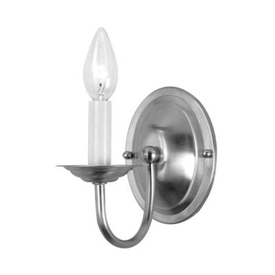 Livex Lighting 4151-91 Home Basics 1 Light Brushed Nickel Wall Sconce