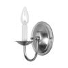 Livex Lighting 4151-91 Home Basics 1 Light Brushed Nickel Wall Sconce view 1