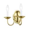 Livex Lighting 4152-02 Home Basics 2 Light Polished Brass Wall Sconce view 3