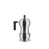 Alessi MDL02/3 B "Pulcina" Stove Top Espresso 3 Cup Coffee Maker in Aluminum Casting Handle And Knob in Pa, Black view 1