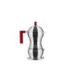 Alessi MDL02/3 R "Pulcina" Stove Top Espresso 3 Cup Coffee Maker in Aluminum Casting Handle And Knob in Pa, Red view 1