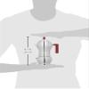 Alessi MDL02/3 R "Pulcina" Stove Top Espresso 3 Cup Coffee Maker in Aluminum Casting Handle And Knob in Pa, Red view 3