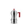Alessi MDL02/3 R "Pulcina" Stove Top Espresso 3 Cup Coffee Maker in Aluminum Casting Handle And Knob in Pa, Red view 4