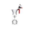 Alessi MDL02/6 R "Pulcina" Stove Top Espresso 6 Cup Coffee Maker in Aluminum Casting Handle And Knob in Pa, Red view 4