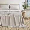Great Bay Home Cotton Jersey Knit Queen Sheet Set - Ultra-Soft, Stretchy, Heathered Melange Bed Sheets - Cozy, Soft T-Shirt Sheet & Pillowcase Set (Light Grey) view 1