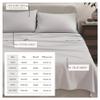 Great Bay Home Cotton Jersey Knit Queen Sheet Set - Ultra-Soft, Stretchy, Heathered Melange Bed Sheets - Cozy, Soft T-Shirt Sheet & Pillowcase Set (Light Grey) view 3