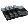 SHACOS Woven Vinyl Placemats for Dining Table Set of 6 Non Slip PVC Bamboo Basket Weave Table Place Mats (6, Ombre Black Gray) view 2