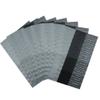 SHACOS Woven Vinyl Placemats for Dining Table Set of 6 Non Slip PVC Bamboo Basket Weave Table Place Mats (6, Ombre Black Gray) view 4