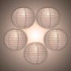 Quasimoon PaperLanternStore.com Bulk Pack (5) 14 Inch White Fine Line Premium Even Ribbing Paper Lantern, Extra Sturdy view 3