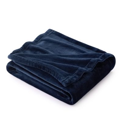 Bedsure GentleSoft Fleece Blanket Twin Size Navy Blue - 300GSM Lightweight Plush Fuzzy Cozy Soft Warm Blanket for Bed, Sofa, Couch, Travel, Camping, 60x80 inches