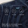 Bedsure GentleSoft Fleece Blanket Twin Size Navy Blue - 300GSM Lightweight Plush Fuzzy Cozy Soft Warm Blanket for Bed, Sofa, Couch, Travel, Camping, 60x80 inches view 4