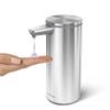 simplehuman 9 oz. Touch-Free Rechargeable Sensor Liquid Soap Pump Dispenser, Brushed Stainless Steel view 2