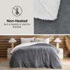 Bedsure GentleSoft Sherpa Fleece Throw Blanket for Couch  Thick & Warm Christmas Cozy Blanket for Winter, Non-Heated, Soft Fuzzy Plush Throw Gifts for Women and Men, Grey, 50x60 Inches view 2