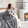 Bedsure GentleSoft Sherpa Fleece Throw Blanket for Couch  Thick & Warm Christmas Cozy Blanket for Winter, Non-Heated, Soft Fuzzy Plush Throw Gifts for Women and Men, Grey, 50x60 Inches view 3