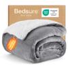 Bedsure GentleSoft Sherpa Fleece Throw Blanket Twin Size for Couch - Thick and Warm Throw for Women and Men, Non-Heated, Soft Fuzzy Plush Blanket for Winter, Grey, 60x80 Inches view 1