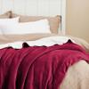 Bedsure GentleSoft Sherpa Fleece Throw Blanket Twin Size for Couch - Thick and Warm Throw for Girls and Women, Soft Fuzzy Plush Twin Christmas Blanket for Winter, Non-Heated, Red, 60x80 Inches view 4