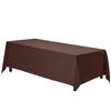 Gee Di Moda Rectangle Tablecloth - 90 x 156 Inch Chocolate Table Cloth for 8 Foot Tables with Floor-Length Drop - Heavy Duty Washable Fabric for Holiday Party, Dinner, Weddings & Baby Shower view 1