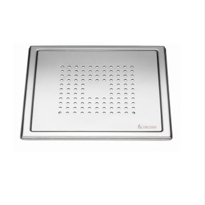 SMEDBO Floor Grating Outline with Square Pattern of Polished Stainless Steel