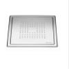 SMEDBO Floor Grating Outline with Square Pattern of Polished Stainless Steel view 1