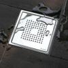 SMEDBO Floor Grating Outline with Square Pattern of Polished Stainless Steel view 2
