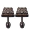 Urbanest Set of 2 Large Elmore Drapery Medallion Holdback, Mahogany view 1