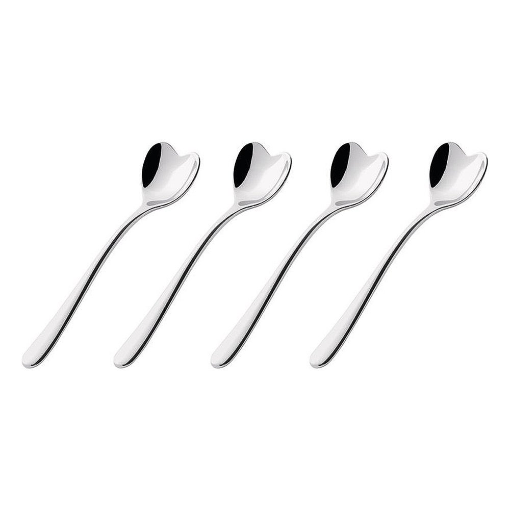 Alessi AMMI08SET "Il Caffe'Alessi" 4 Piece Spoon Set, Silver