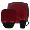Gibson Home Soho Lounge Dinnerware Set, 16 Piece, Red (93583795M) view 1