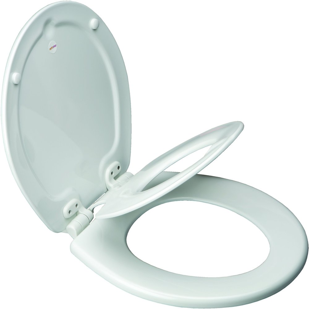 Mayfair 83EC 000 NextStep Child/Adult Built-in Potty Seat with Lift-Off Hinges, Multi, Round