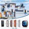 Wireless Doorbell, PHYSEN Classroom Door bell Chimes with Mute Mode - 58 Ringtones&5 Volume Levels Operating at 1300-ft Range LED Strobe, 2 Transmitters+3 Receivers Waterproof Doorbell Kit for Home view 3