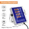 YOOYIST Precision Kitchen Timers for Cooking  4 Channel Commercial Kitchen Timer Restaurant Kitchen Supplies  Stainless Steel Digital LED Chef Cooking Timer  Reminder Function, Loud Alarm, Blue view 3