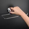 HASKO Accessories - Suction Cup Paper Towel Holder- Chrome Plated Stainless Steel Bar for Bathroom & Kitchen (Chrome) view 2