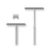 Shower Squeegee with Long Handle and Adhesive Hook. for Glass Doors, Tile Walls, Mirrors and Windows. Telescoping Squeegee for Cleaning. Bathroom Stainless Steel Squeegee, 10inch Wide, Chrome 1pk view 1