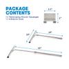 Shower Squeegee with Long Handle and Adhesive Hook. for Glass Doors, Tile Walls, Mirrors and Windows. Telescoping Squeegee for Cleaning. Bathroom Stainless Steel Squeegee, 10inch Wide, Chrome 1pk view 2