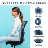 Total Pillow Donut Pillow for Airplane & Travel, Sleeping Neck Pillow, Microbead Comfortable Pillow for Neck, Head, Back, Lumbar & Pelvic Support, Twists to Many Positions - Blue view 3