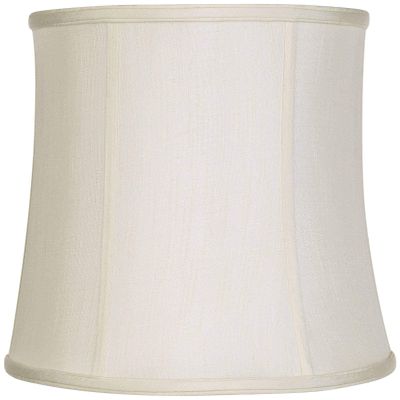 Imperial Shade Creme Classic Large Drum Lamp Shade 14" Top x 16" Bottom x 12" High (Spider) Replacement with Harp and Finial