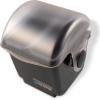 San Jamar Mini Dome Condiment Bar 2 Compartnment with Dome Lid for Kitchen, Bar, And Restaurants, Plastic, 1 Quart, Black view 1