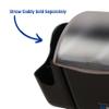 San Jamar Mini Dome Condiment Bar 2 Compartnment with Dome Lid for Kitchen, Bar, And Restaurants, Plastic, 1 Quart, Black view 3