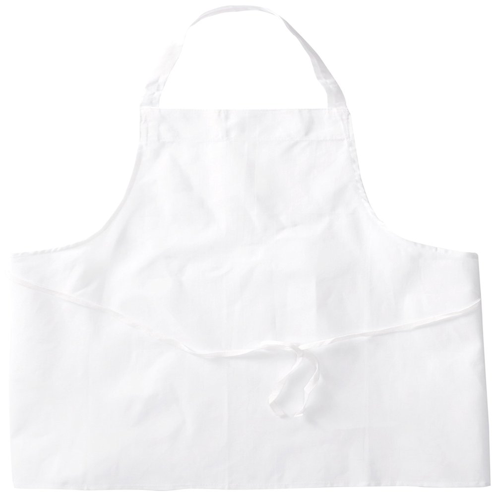 Chef Revival 601BAO-3 Poly Cotton Gourmet Professional Full Length Bib Apron with 3 Compartment Pocket, 30 by 28-Inch, White