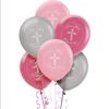 Amscan Assorted First Communion Latex Balloons | Pink, Silver - 12' | Pack of 15 view 1