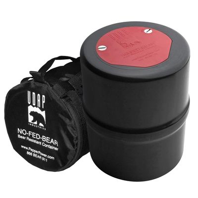 NO-FED-BEAR UDAP Bear Resistant Canister, Hiking Camping Backpacking Hunting Food Storage Container with Carrying Case, 2 Gallons,8 x 10, BRCWC
