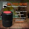 NO-FED-BEAR UDAP Bear Resistant Canister, Hiking Camping Backpacking Hunting Food Storage Container with Carrying Case, 2 Gallons,8 x 10, BRCWC view 2